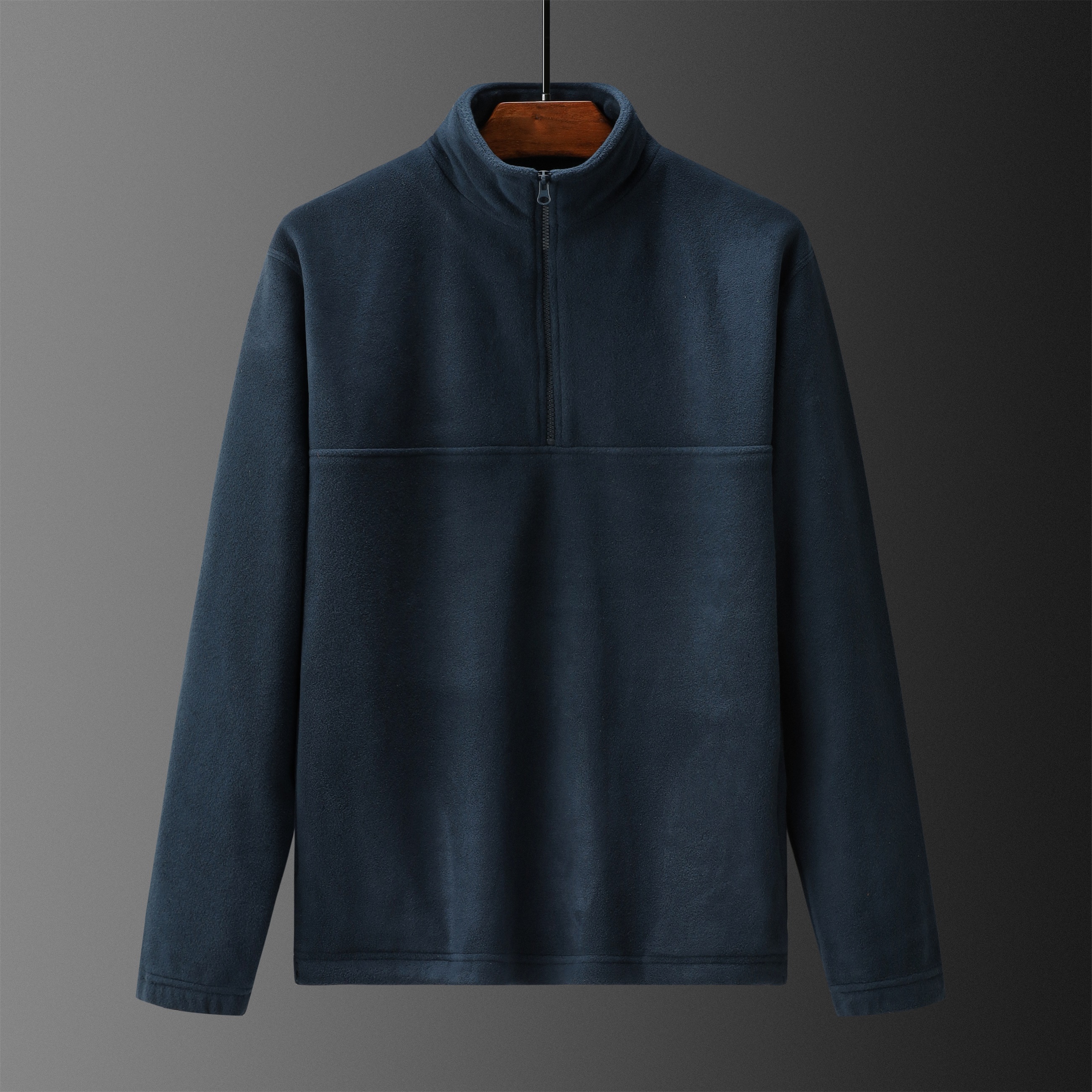 Men's half zipper polar fleece, 100% polyester