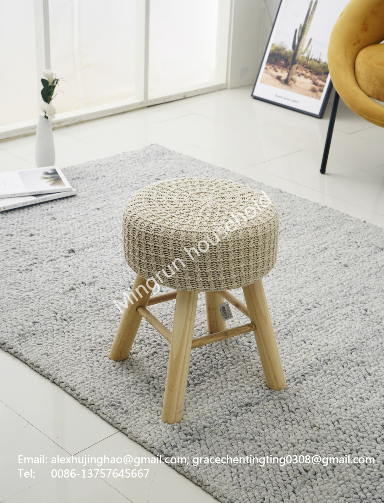 hand-woven stool,knitting stool