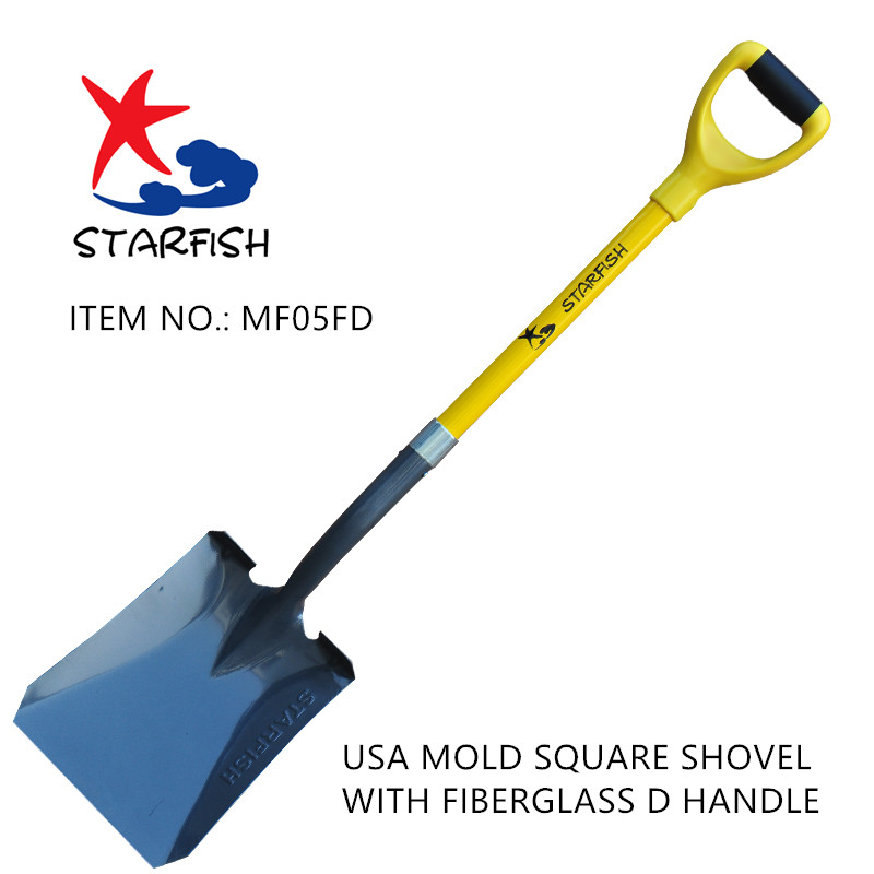 Square Point Shovel With Fiberglass D Handle