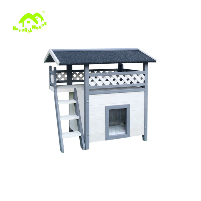 Wooden cat house