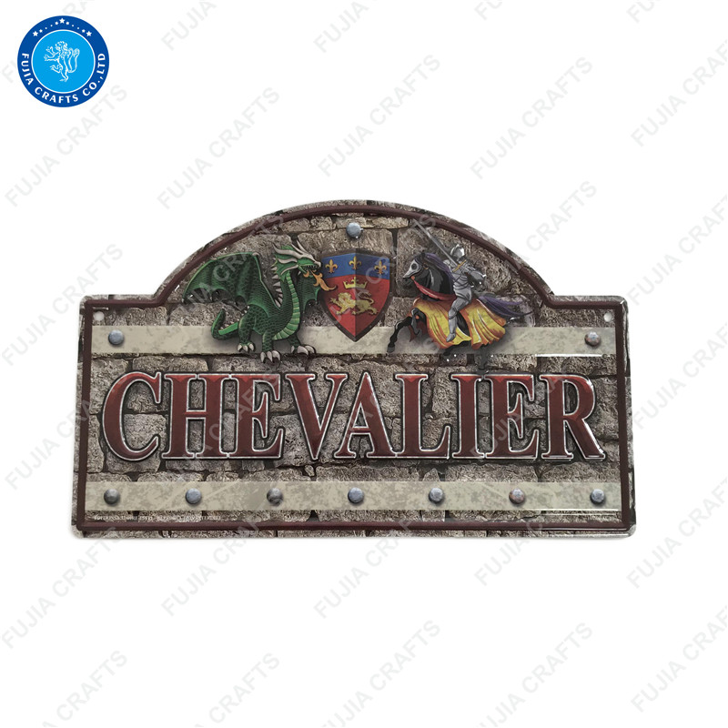 Decorative Personalized Custom 3d Embossed Tin Sign Best Quality