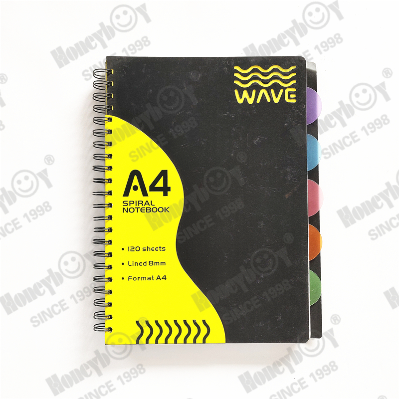 popular a4 spiral divider notebook