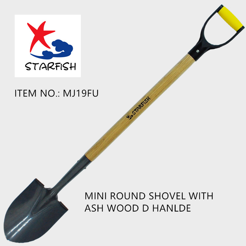 Mini Round Shovel With Ash Wood D Handle