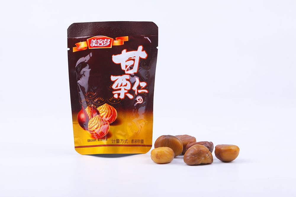 Roasted peeled chestnut ready to eat