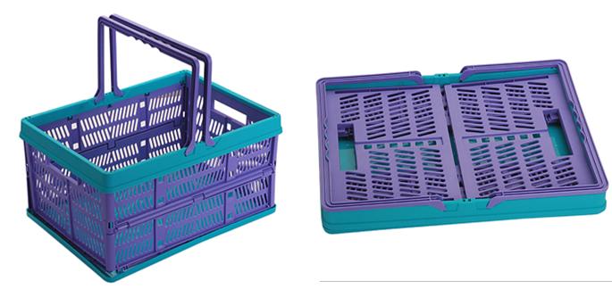 Plastic folding shopping cart(L)