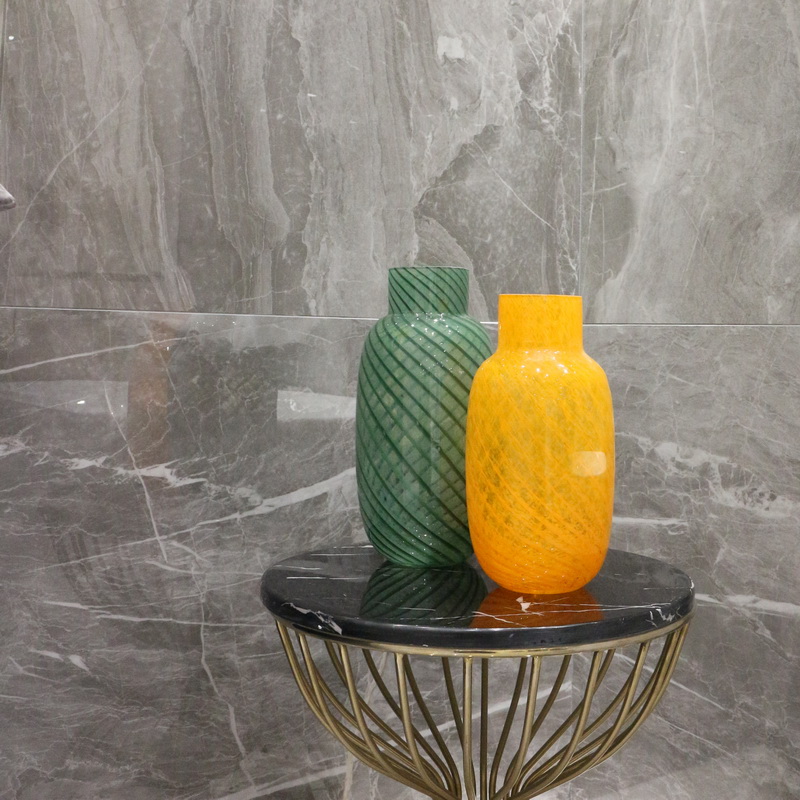 Handmade colored glass vase