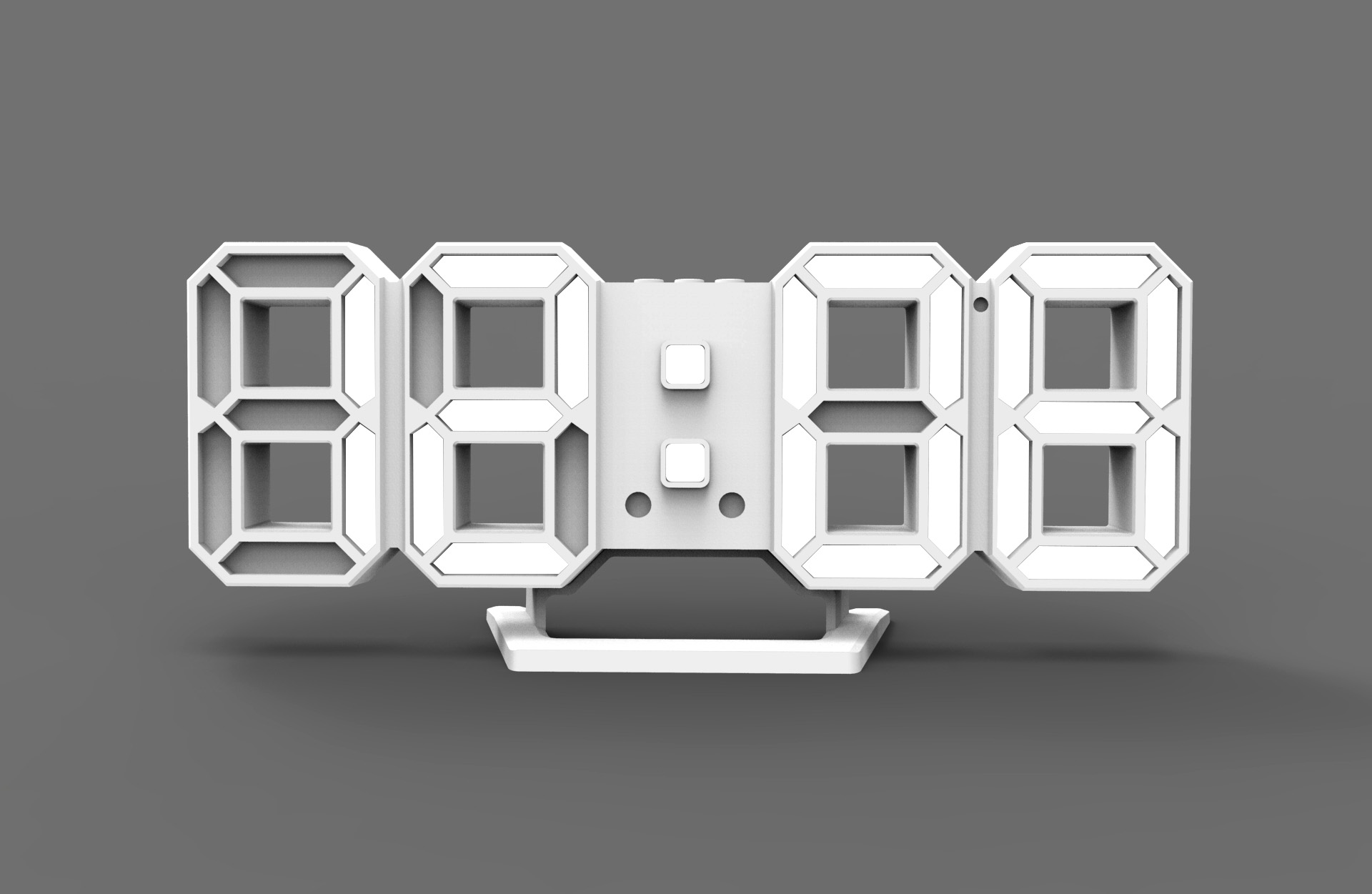 2020 New design 3D LED wall and desk clock with brigthness adjustable S6111