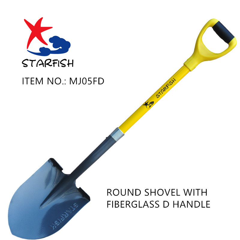 Round Point Shovel With Fiberglass D Handle