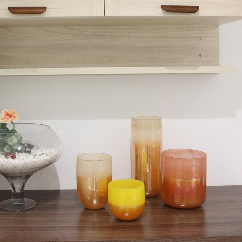 Handmade colored glass vase