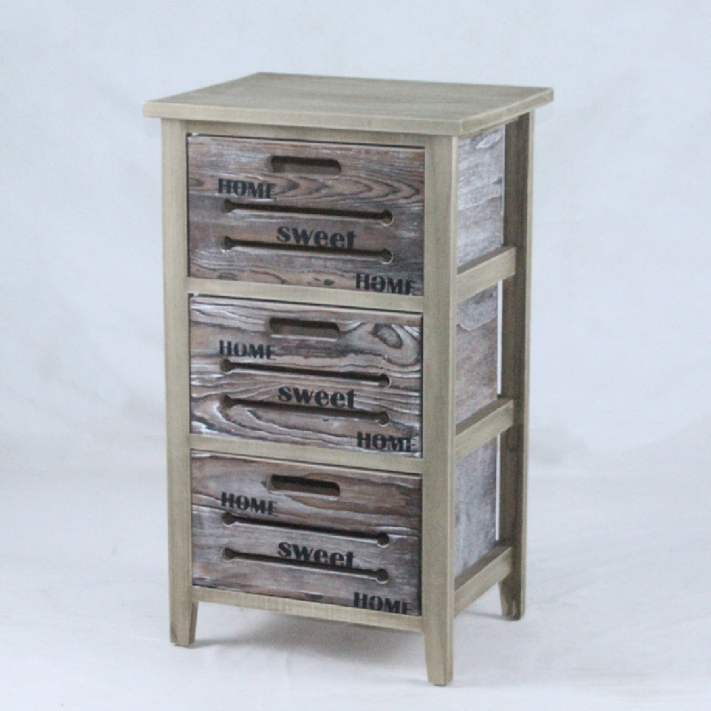 Chest of 3 drawers wooden cabinet