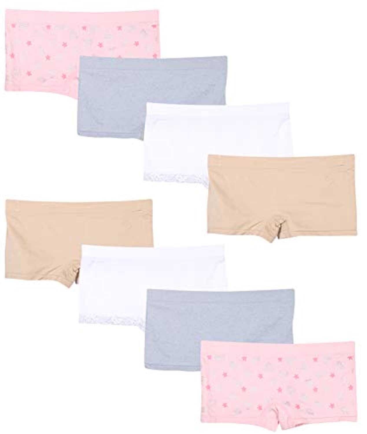 Girls' Nylon/Spandex Seamless Boyshort Underwear