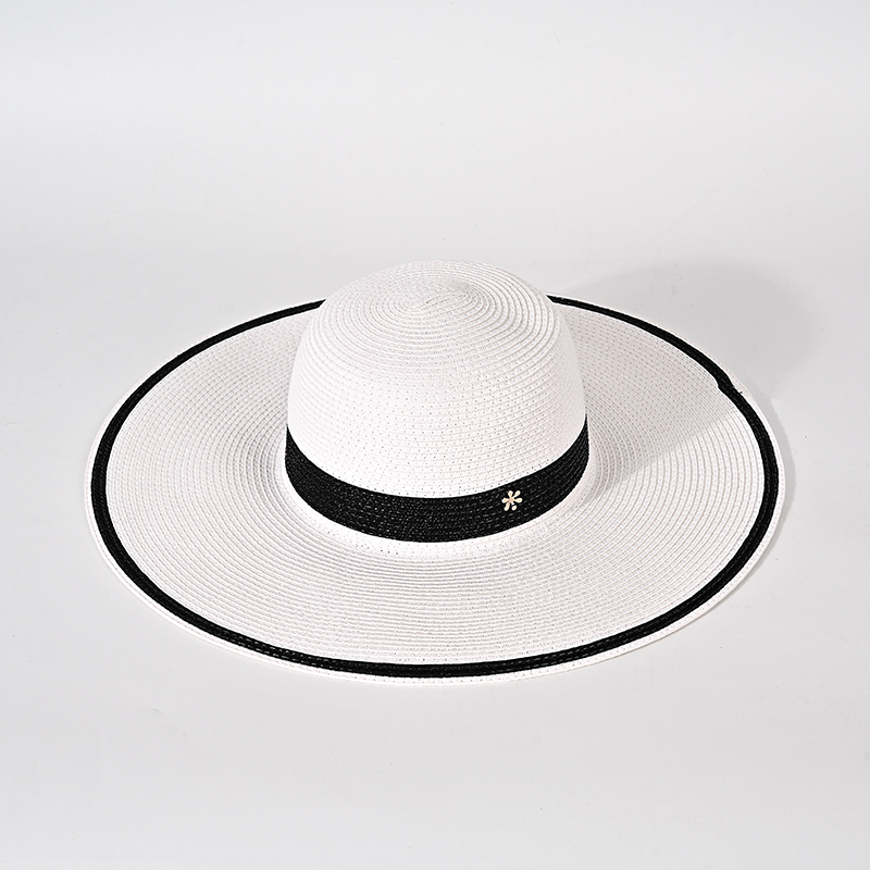 Ladies fashion floppy hat straw hat
