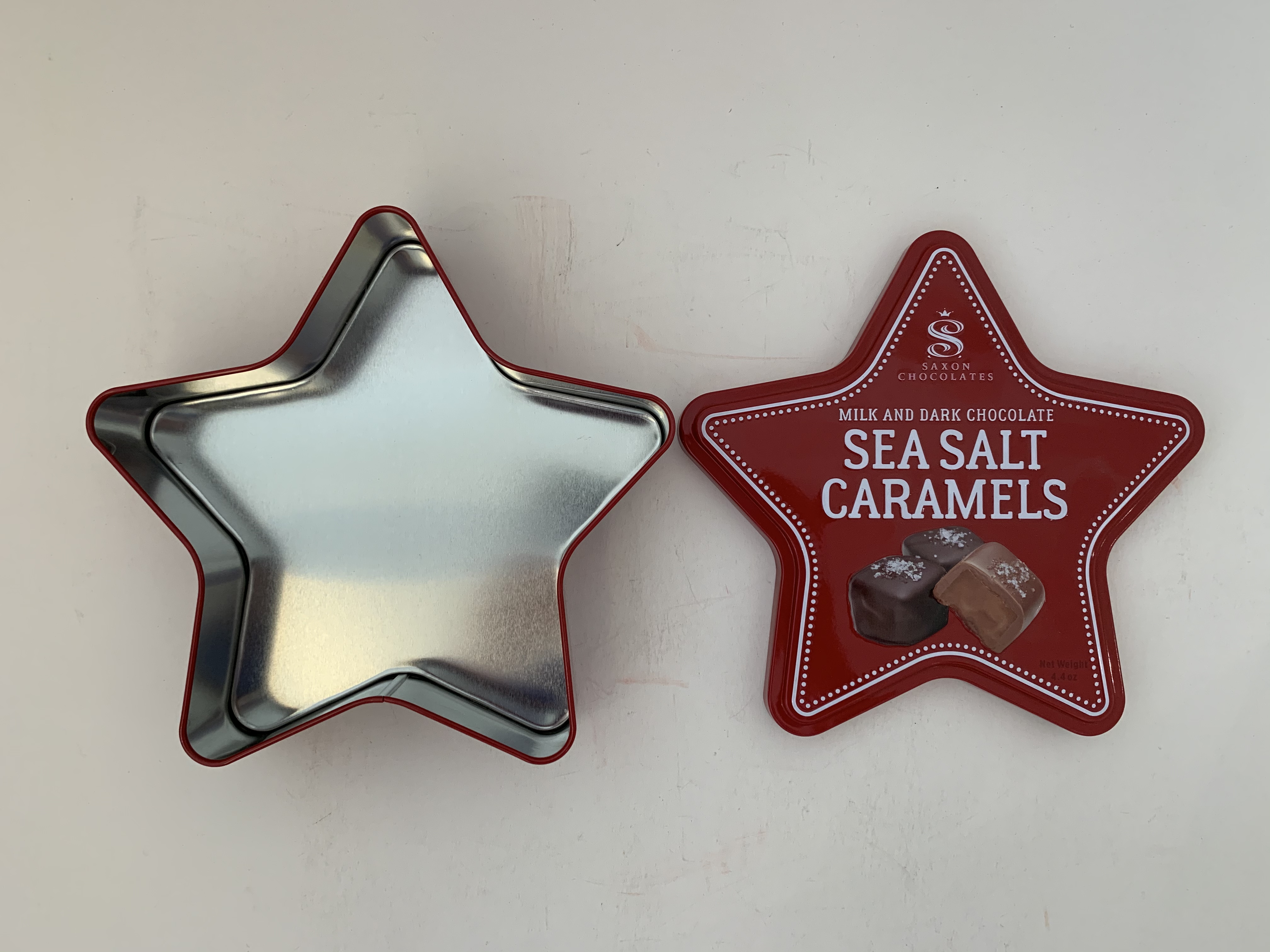 Star chocalate tin