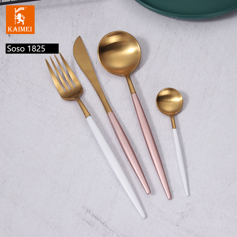 High Quality Stainless Steel Cutlery Set Stainless Steel Flatware Tableware Wholesale For Restaurant Hotel PVD PAINTING