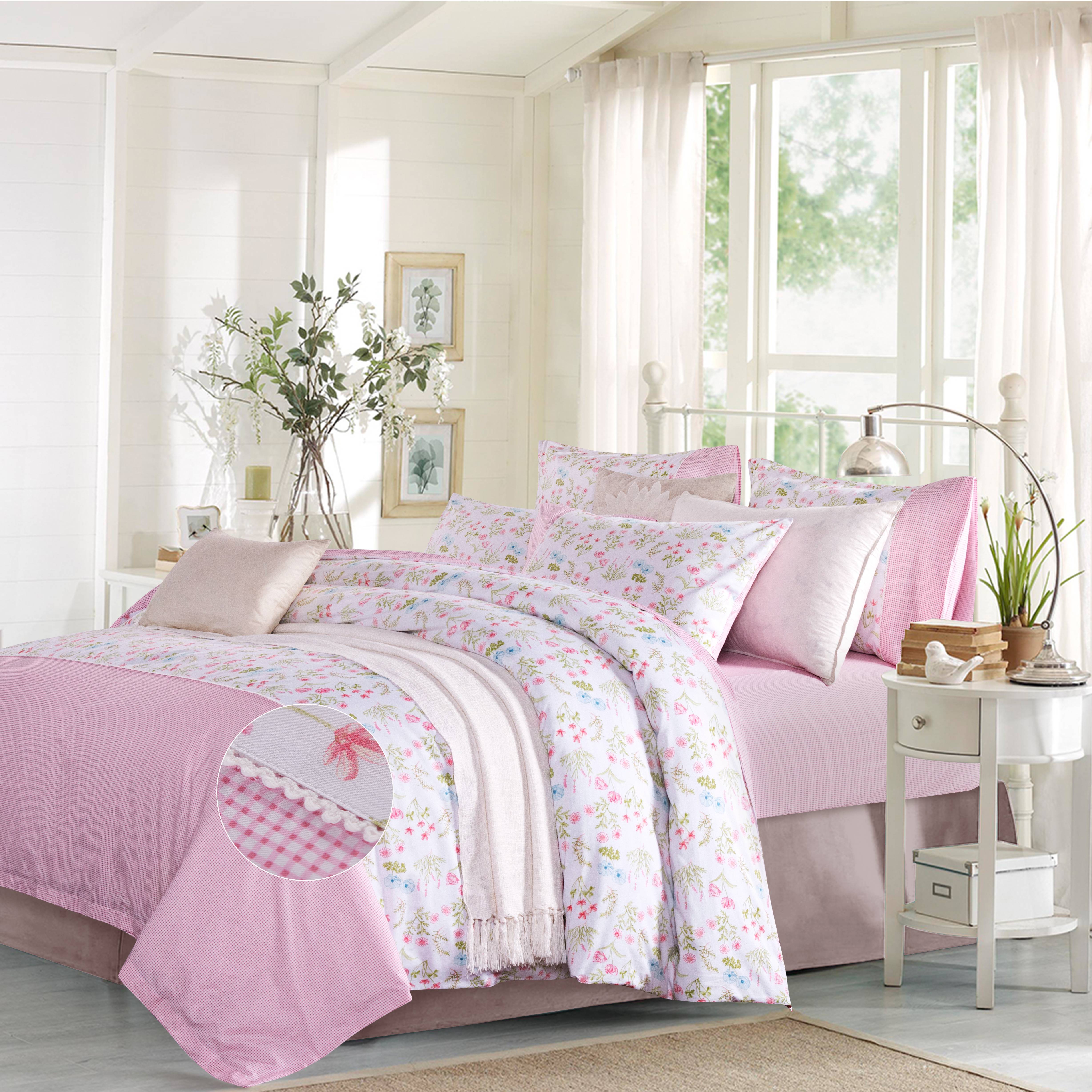 100% cotton prints(lace) bed set