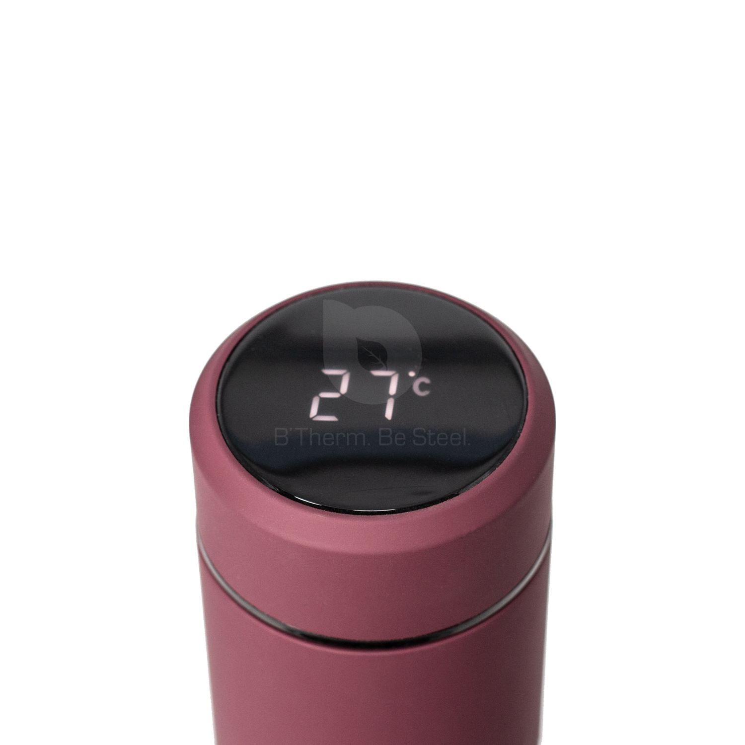 Stainless Steel Vacuum Insulated Water Bottle with Temperature Control Sensor 450 ml 15 oz Red