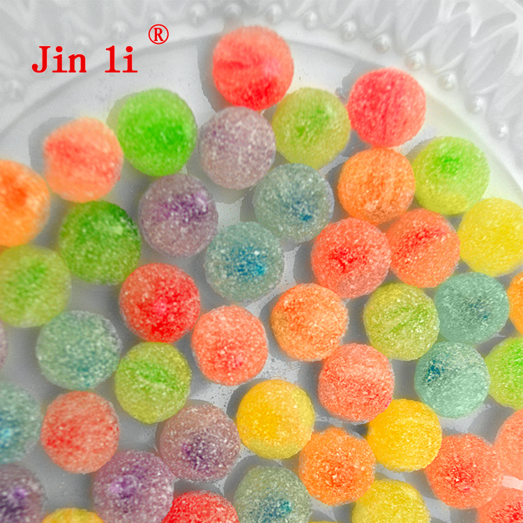 Colorful delicious ball shape hard boil candy coated with granulated sugar