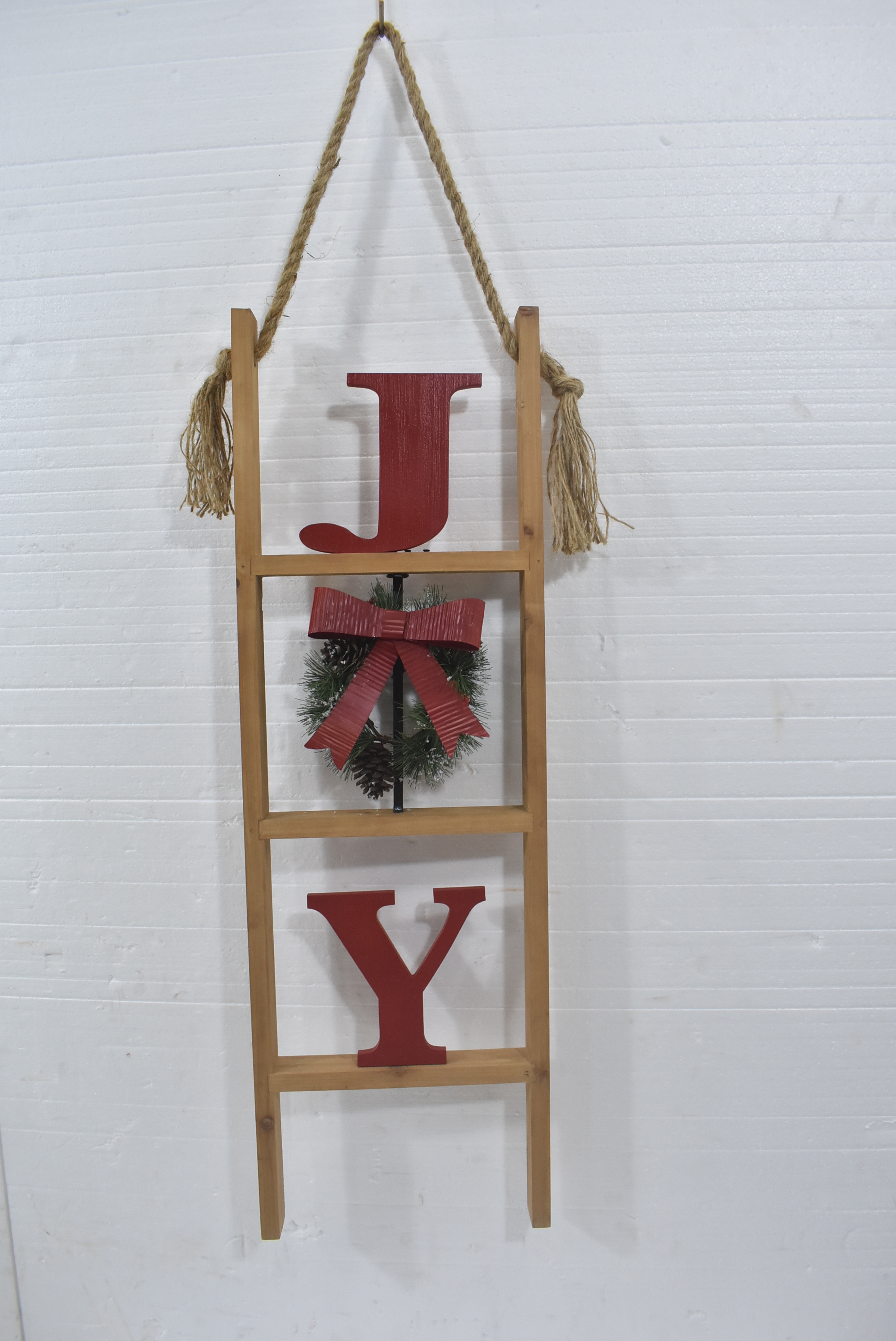 Wooden JOY Ladder Wall Decoration