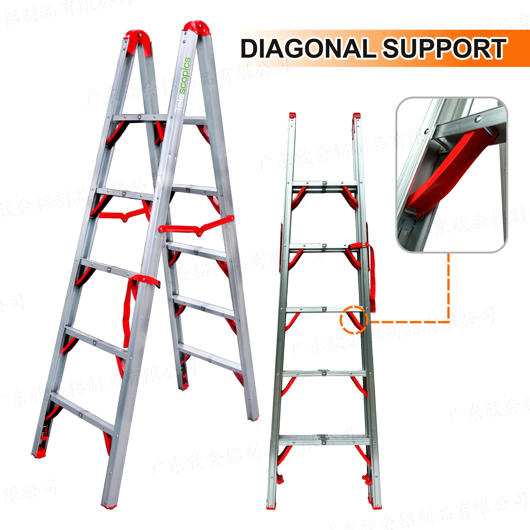 6 ft Double sided folding step ladder (STIK)