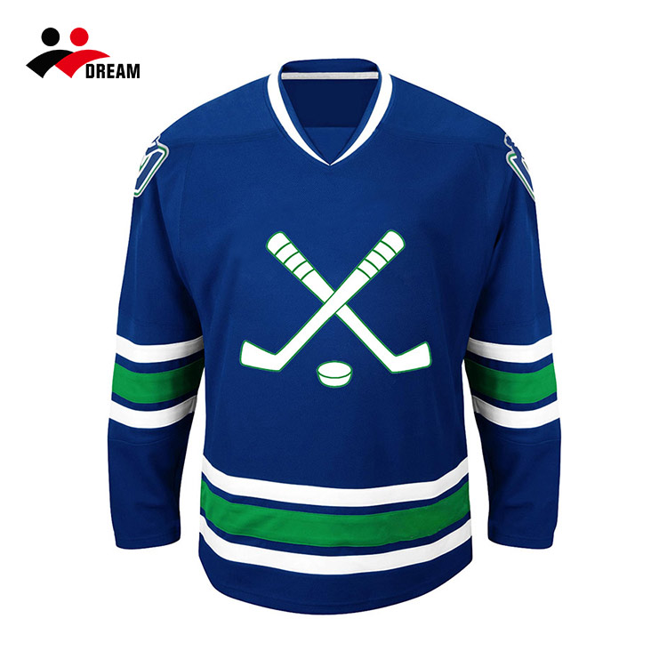 Team design screen printing ice hockey jersey