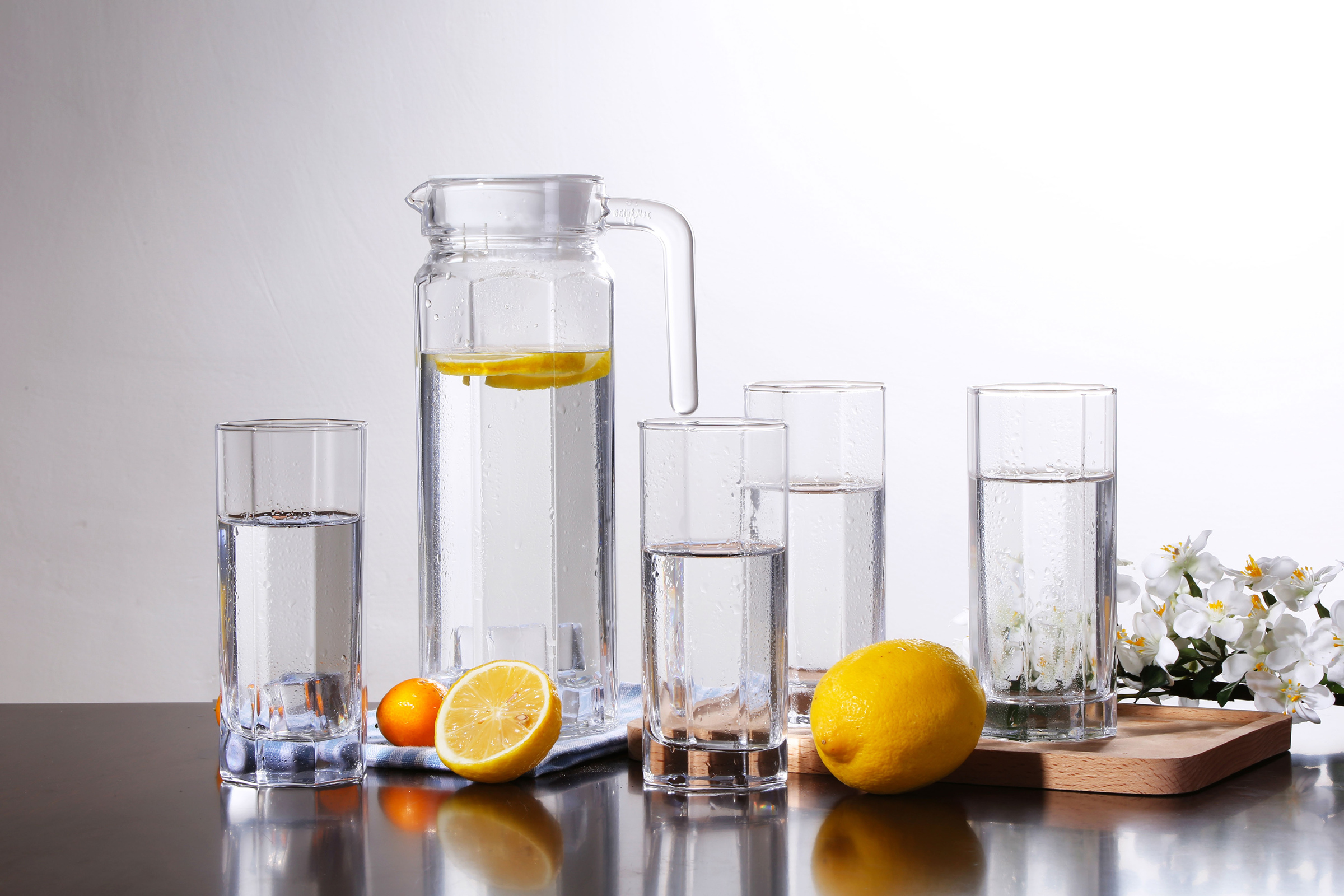 Glass Pitcher Set, Glass Jug Set, Glass Kettle Set