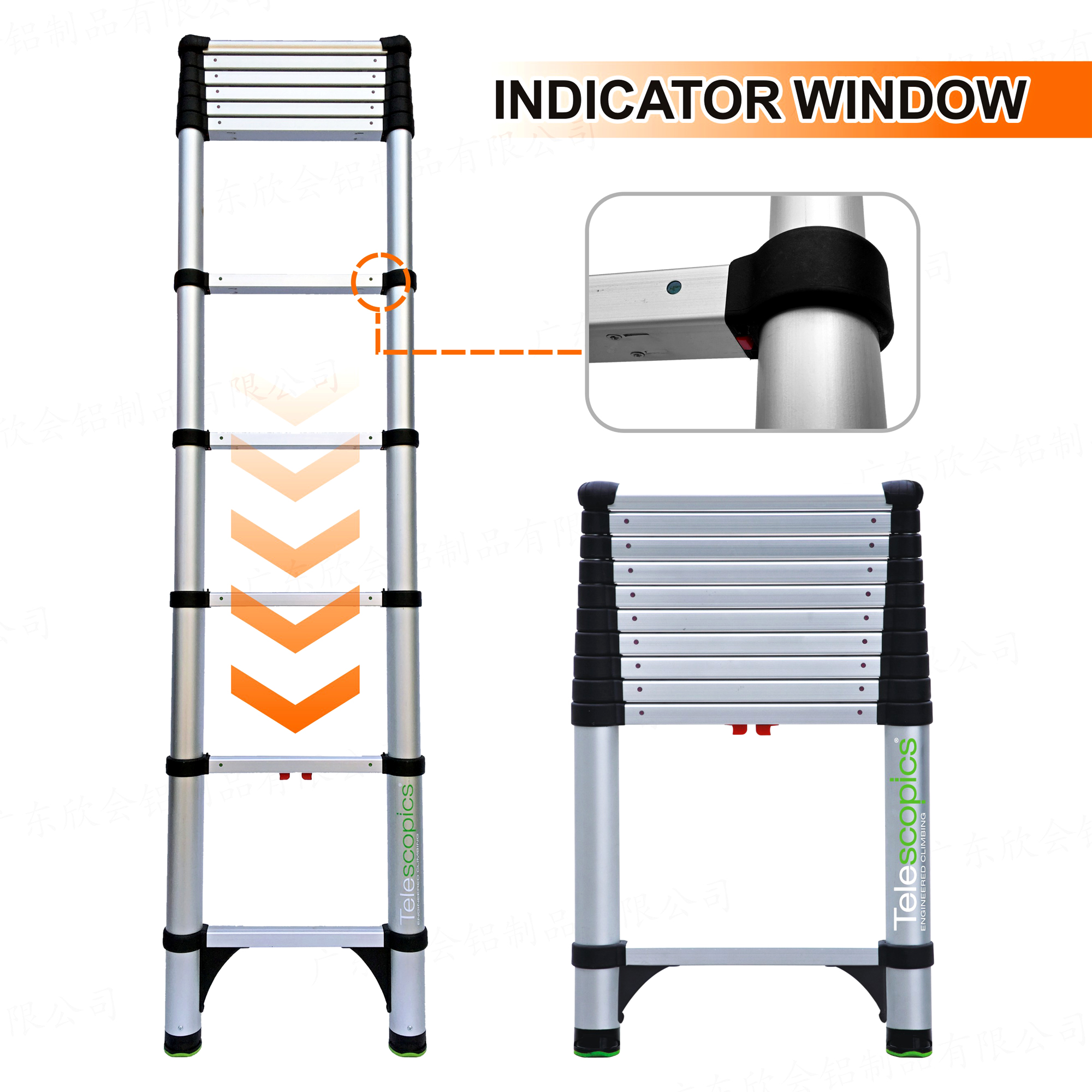 14 ft Reach Telescoping Extension Ladder