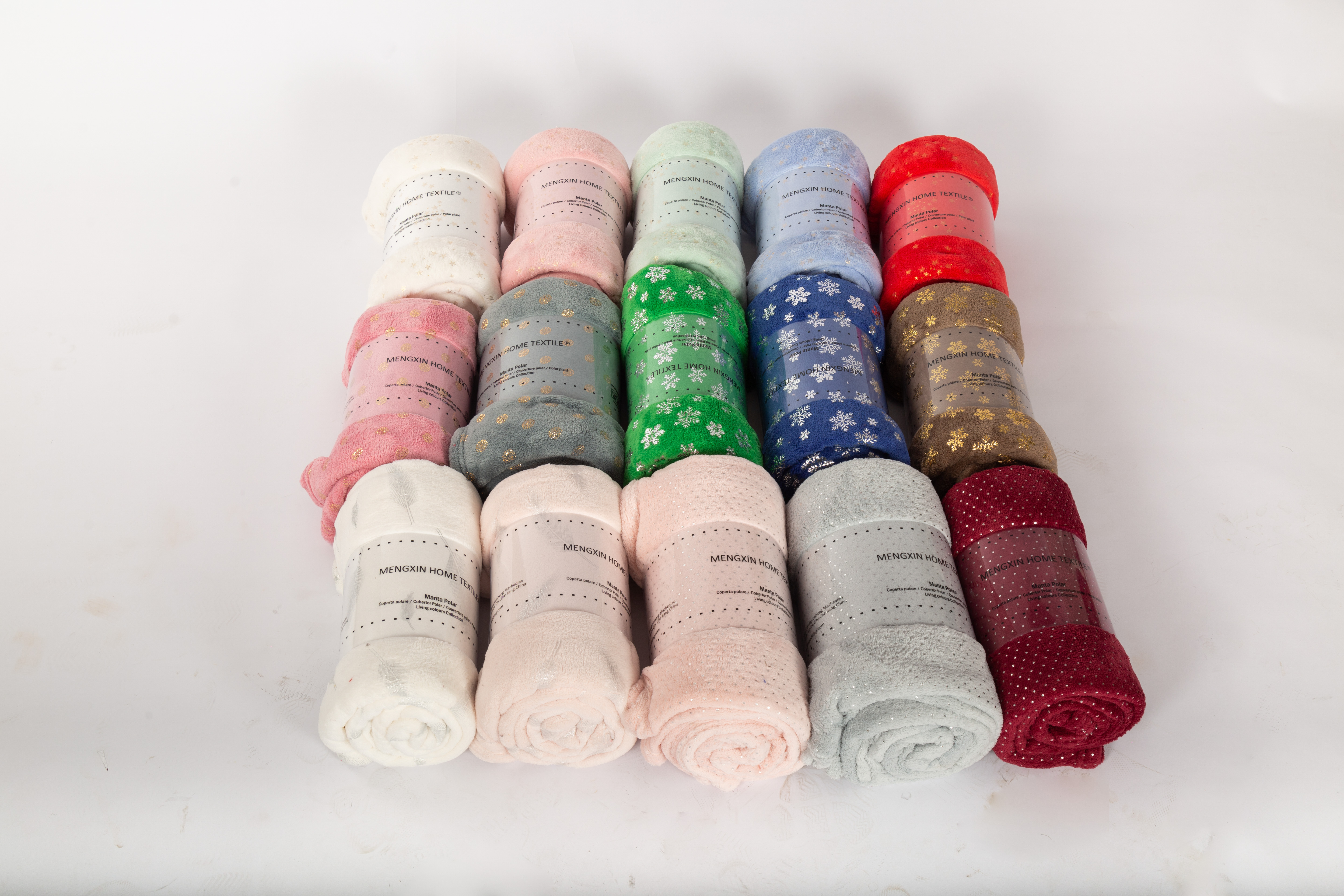Solid coral fleece with hot stamping blanket
