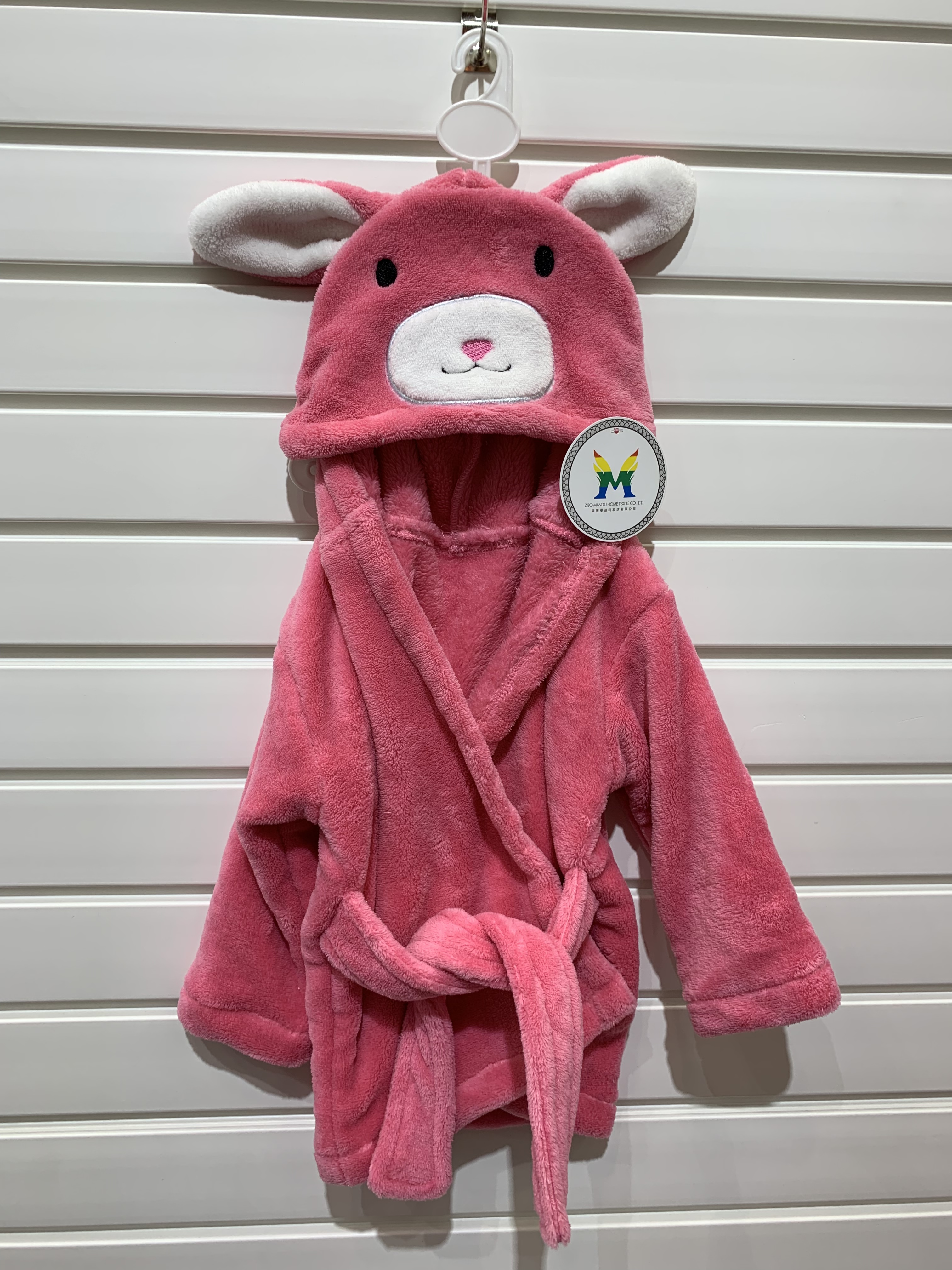 baby bathrobe with 3D embroidery