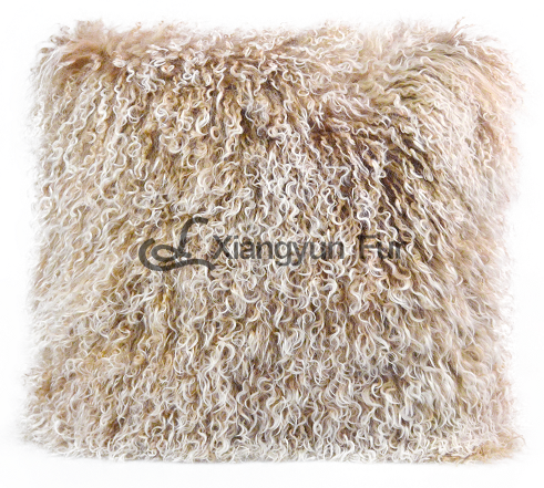 Real Mongolian Lamb Fur Cushion
