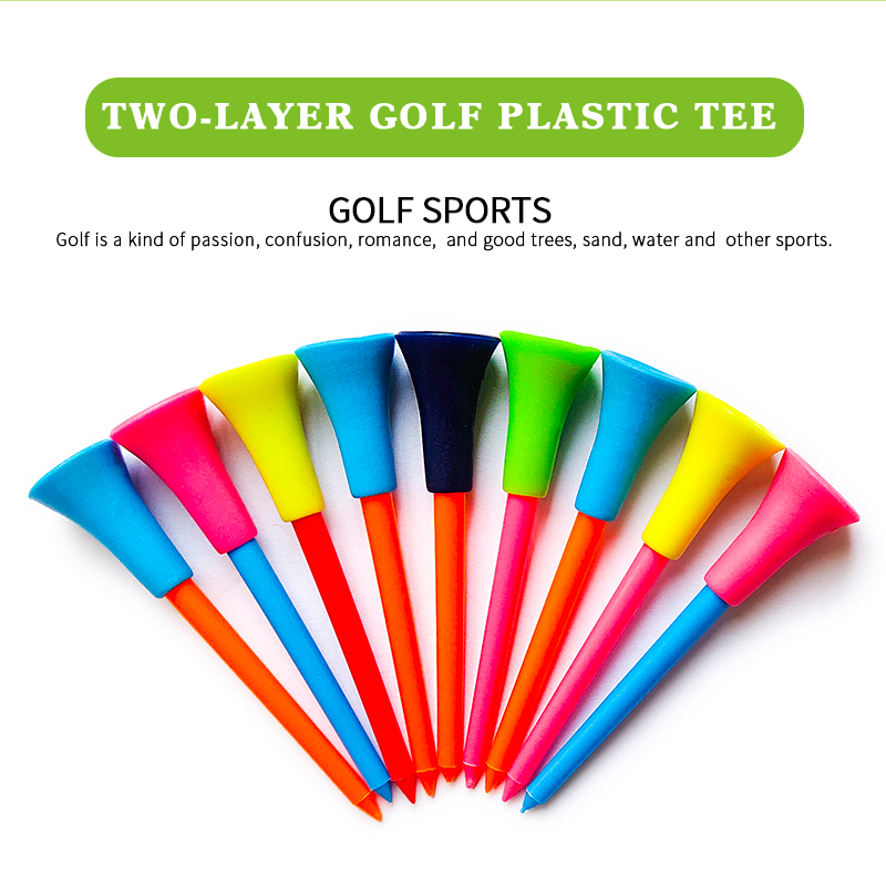 Two-layer plastic golf tee