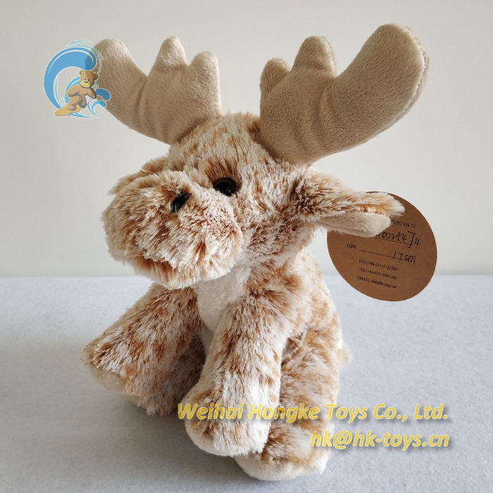 Stuffed Moose / Reindeer / Elan, Squatting, XH00254J4