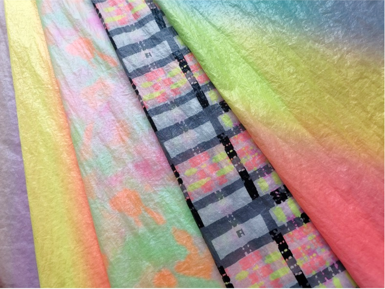 colorful PU transfer fabric series
