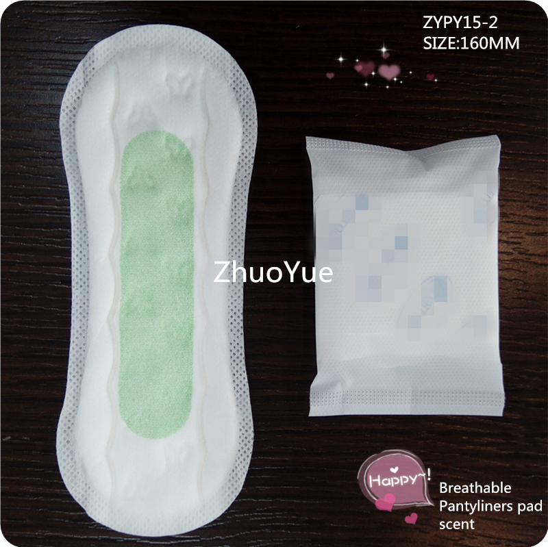 disposable pantyliner with fragrance cottony breathable for feminine menstrual