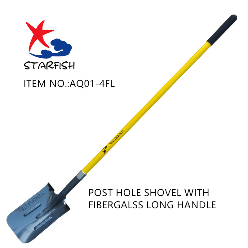 Post Hole Shovel With Fiberglass Long Handle