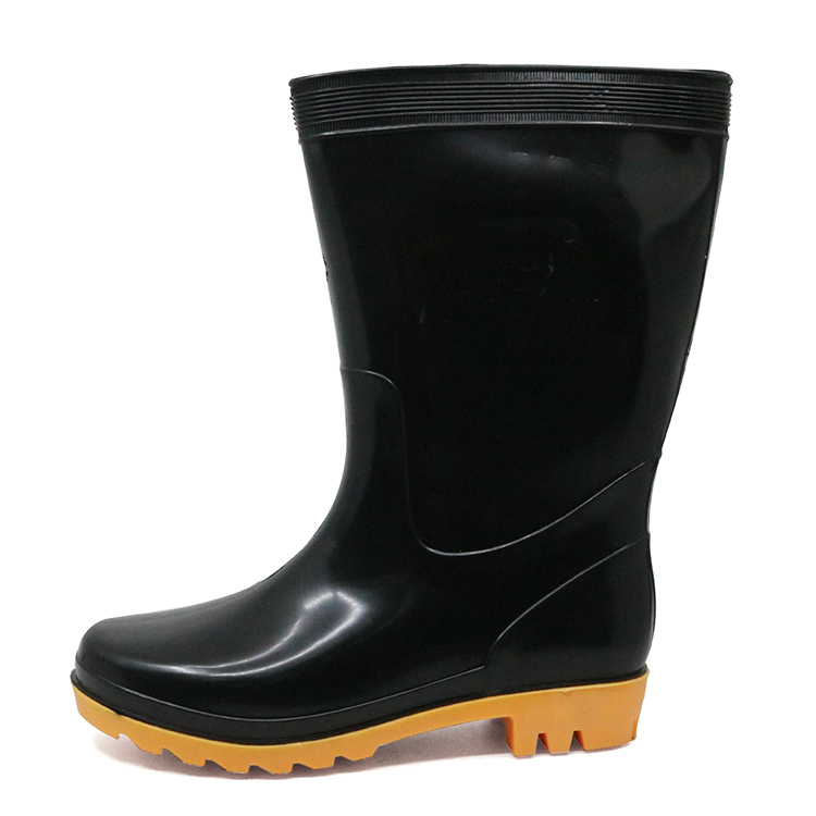 Anti slip waterproof lightweight cheap non safety pvc rain boots