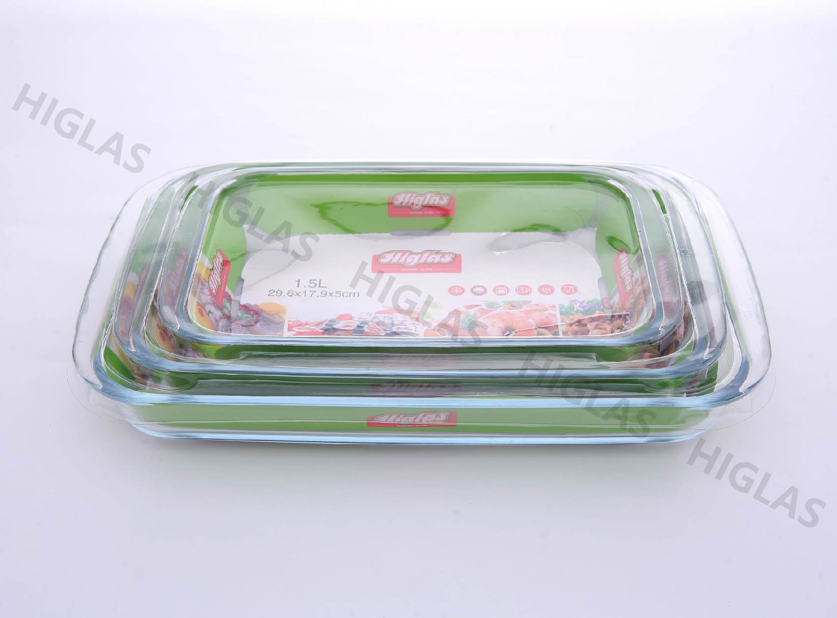 1.5l+2.2l+2.9l Set Of 3 Bake Dish In PVC