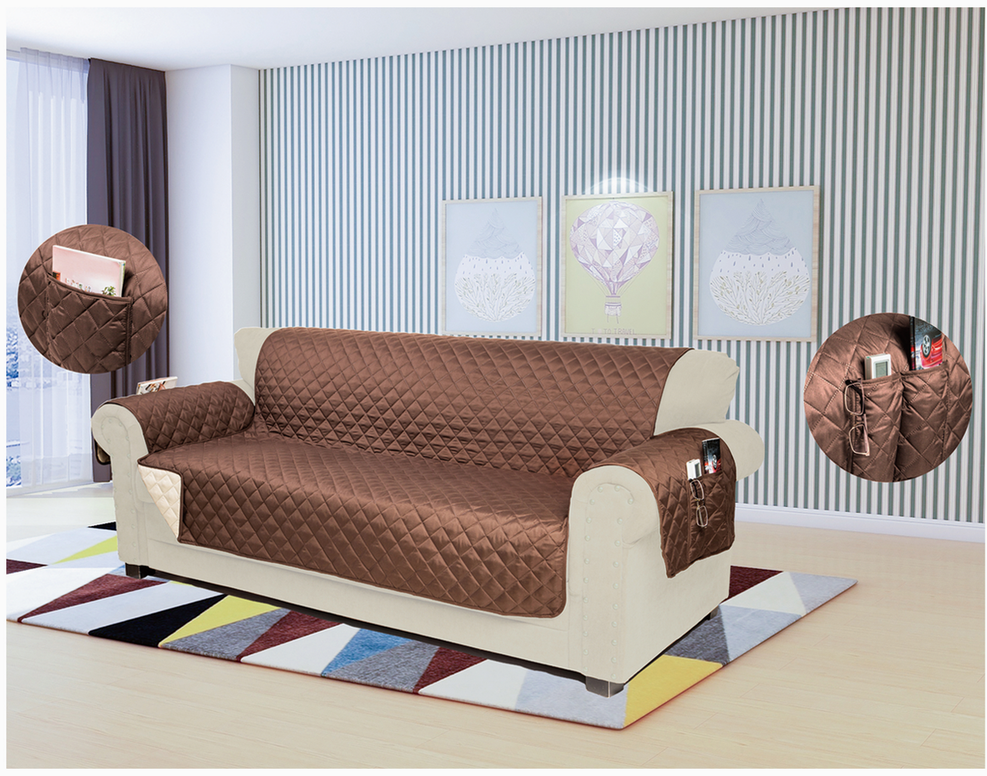 Sofa Cover With Pocket, Furniture Cover With Pocket