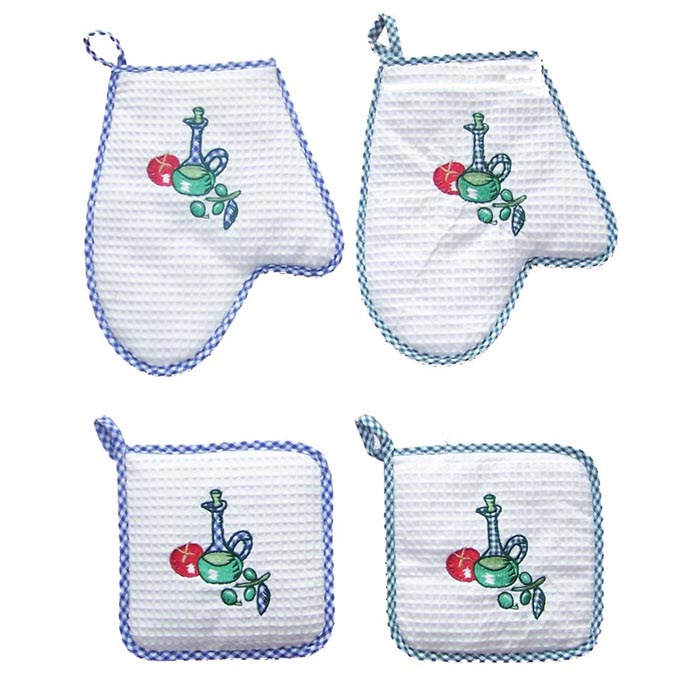 oven glove,cotton oven glove,embroidered oven glove pot holder