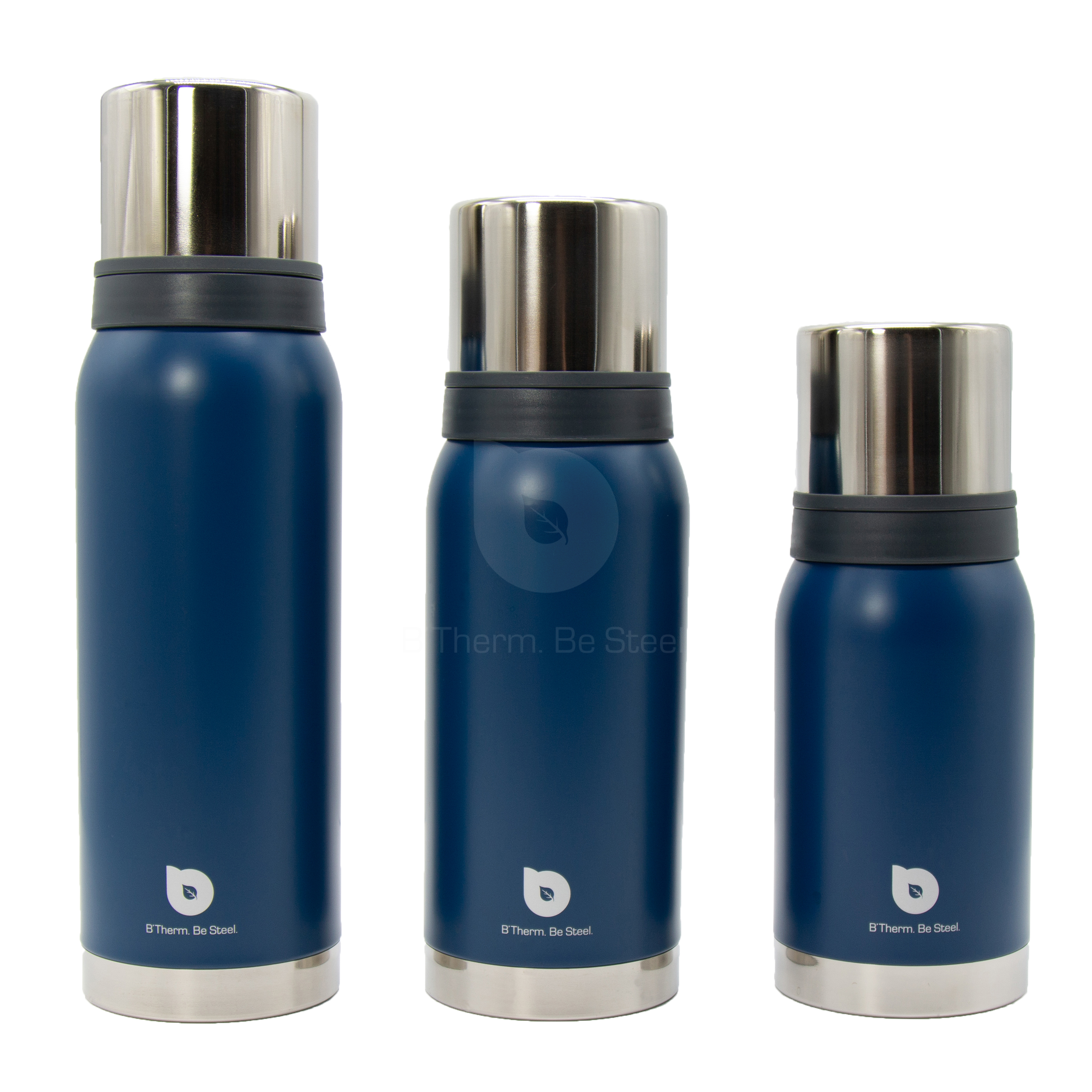 Stainless Steel Thermos Vacuum flasks Insulated flasks with Two Lids 750-1200 ml 25-40 oz Navy Blue