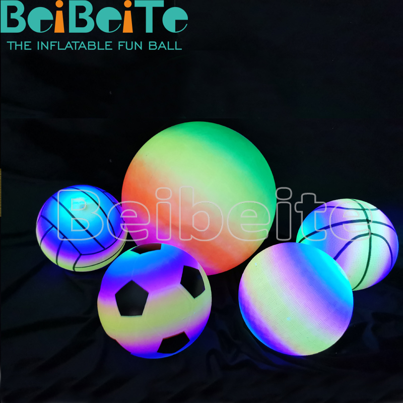 Inflatable PVC toy ball with fabric cover with LED light - Light Ball