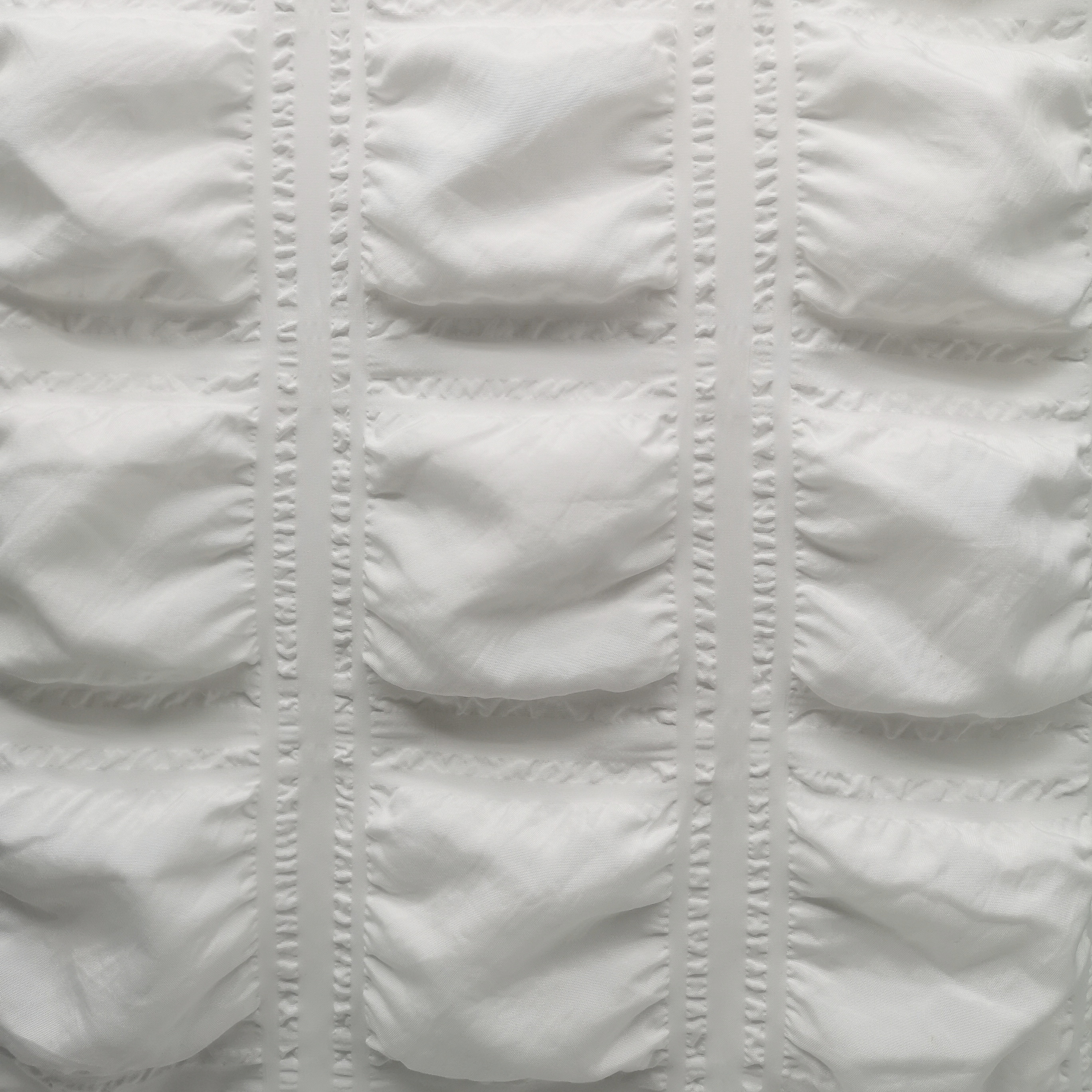 100% polyester microfiber check seersucker fabric