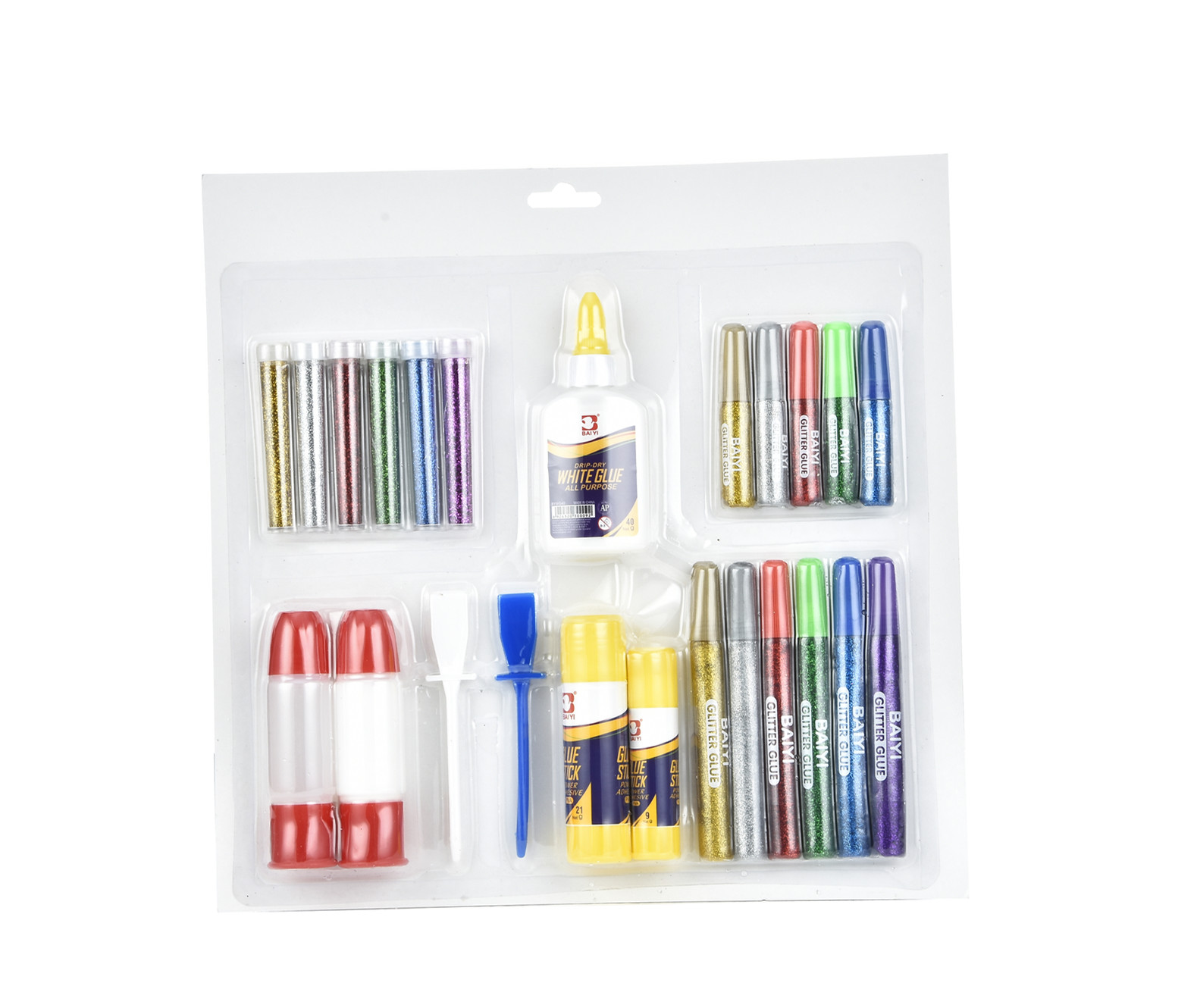 24pcs glitter glue white glue glue stick liquid glue big set