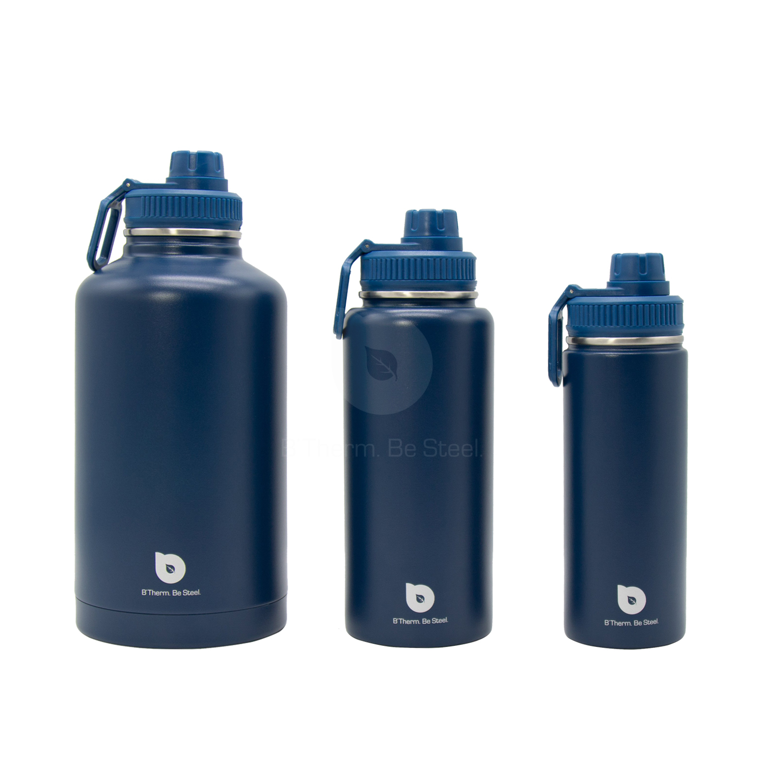 Stainless Steel Vacuum Insulated Sport Water Bottle 17 oz 32 oz 64 oz Navy Blue