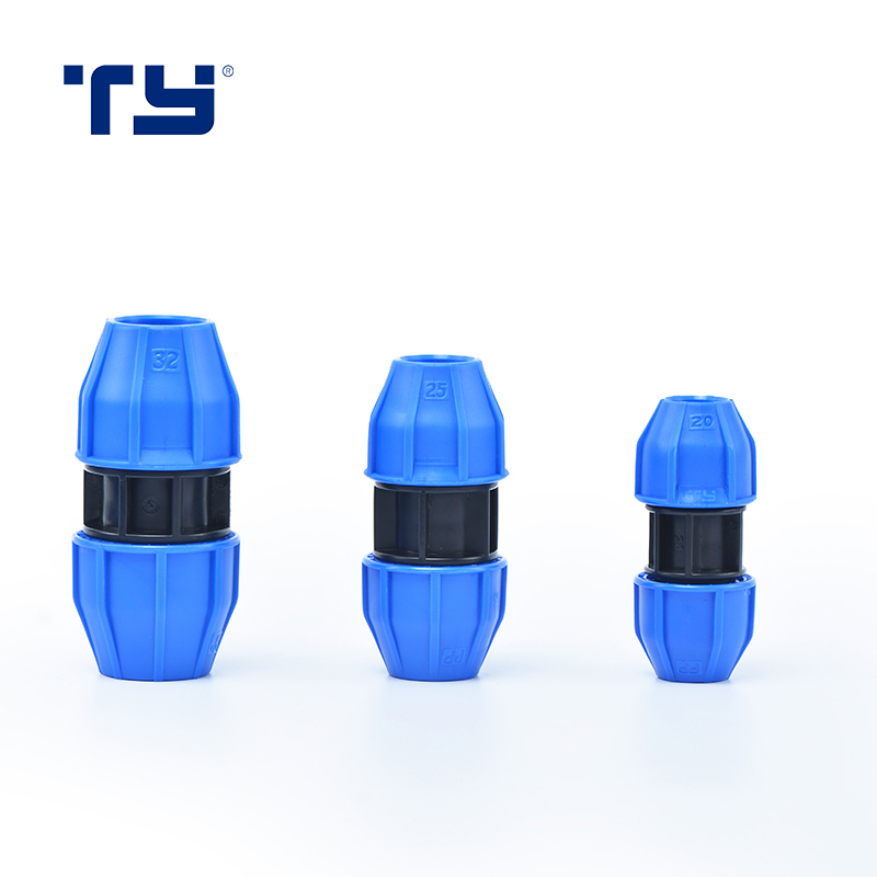 20mm-110mm PP/Plastic Pipe fittingsPcompression fittings flexible connection coupling