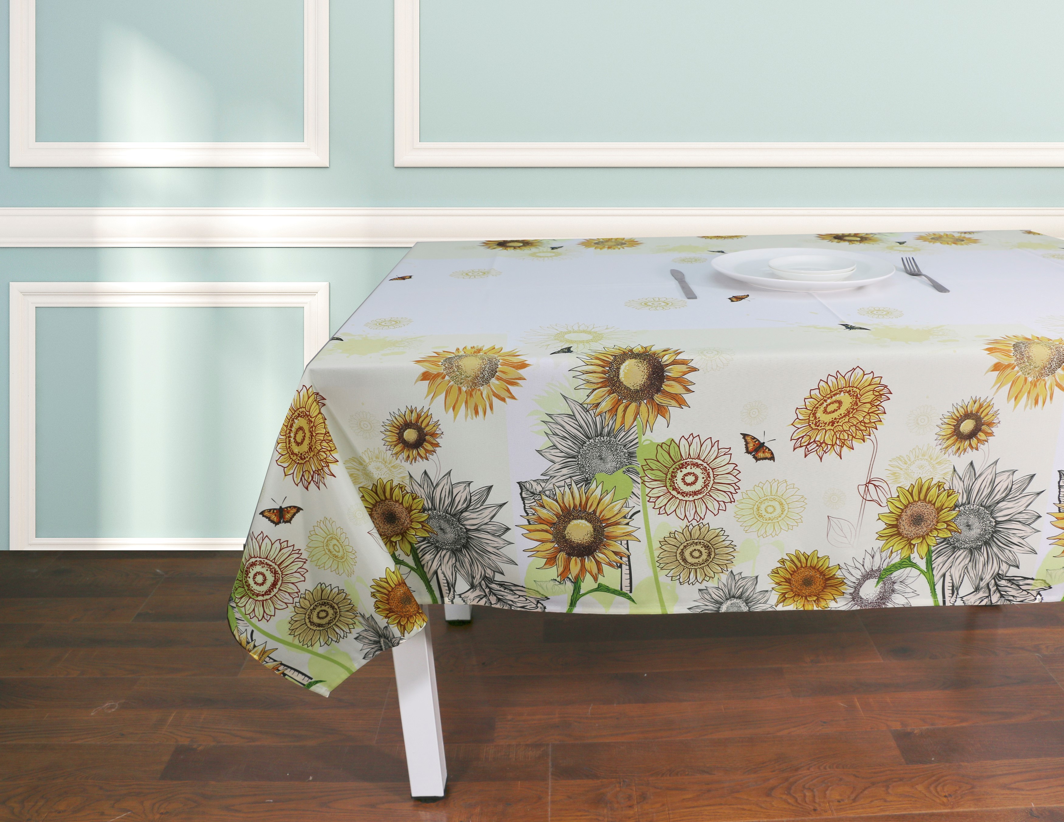 Sunflower Print Tablecloth for spring summer