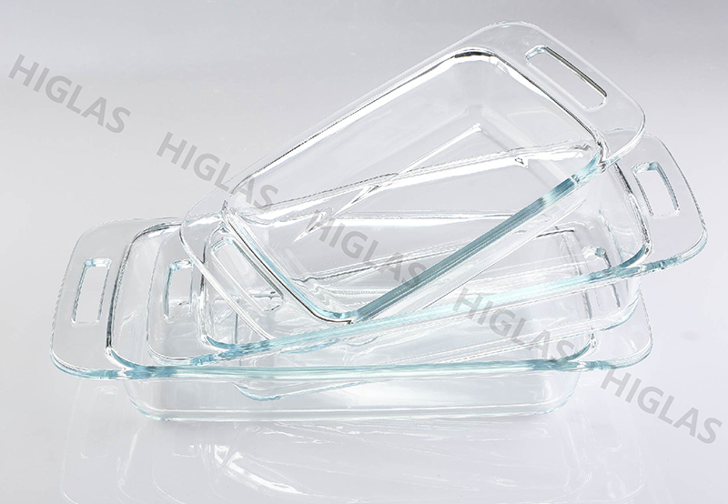 1.8l+3.0l S/2 Square Bake Dish Withhandle With Hole