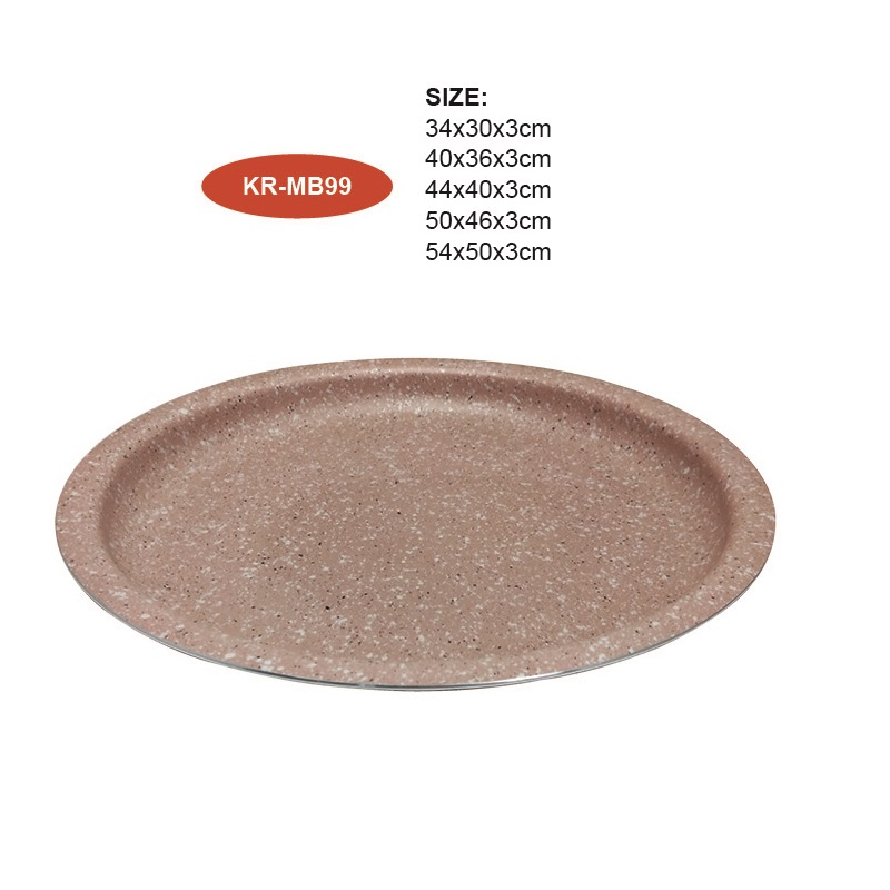 wide edge round tray