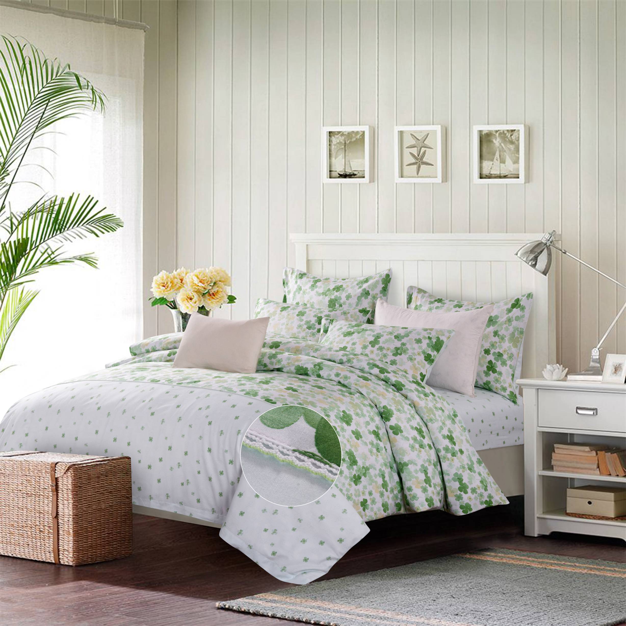 100% cotton prints(lace) bed set