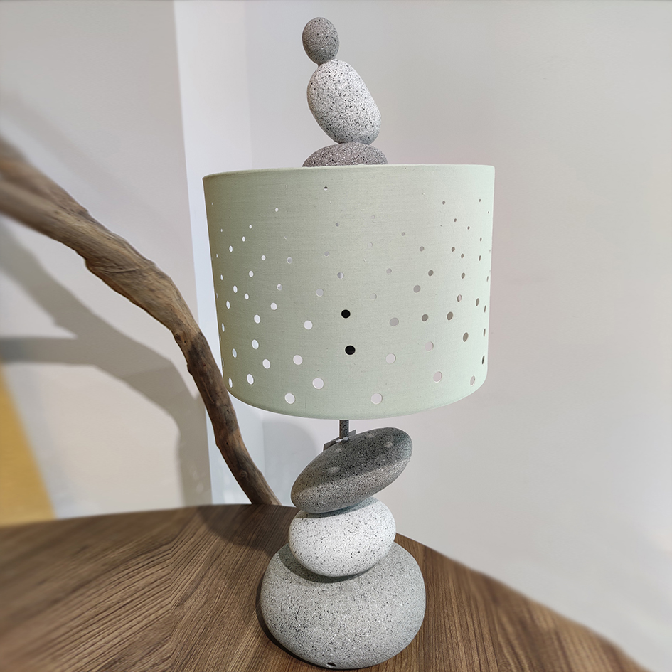 stacking stone lamp