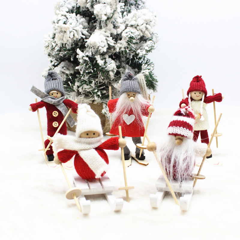 Factory direct sale Low cost and high quality custom Christmas felt boy and boy assorted with sled